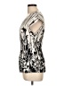 Assorted Brands Floral Multi Color Silver Short Sleeve Top Size L (estimated) - photo 5