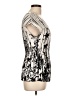 Assorted Brands Floral Multi Color Silver Short Sleeve Top Size L (estimated) - photo 4