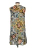 Unbranded 100% Rayon Paisley Blue Casual Dress Size L (estimated) - photo 2