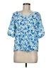 Berkley Jensen Blue Short Sleeve Blouse Size M - photo 1