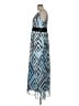 Taylor 100% Polyester Graphic Blue Cocktail Dress Size 10 - photo 5