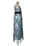 Taylor 100% Polyester Graphic Blue Cocktail Dress Size 10 - photo 4