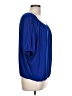 John Paul Richard Blue Short Sleeve Blouse Size L - photo 4