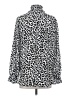 J.Crew 100% Silk Animal Print Silver Long Sleeve Silk Top Size 4 - photo 2