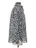 J.Crew 100% Silk Animal Print Silver Long Sleeve Silk Top Size 4 - photo 4