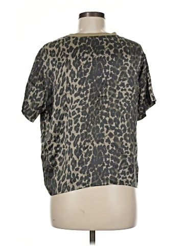 ATM Short Sleeve Silk Top (view 2)