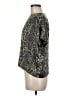 ATM 100% Silk Animal Print Brown Short Sleeve Silk Top Size M - photo 5
