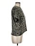 ATM 100% Silk Animal Print Brown Short Sleeve Silk Top Size M - photo 4