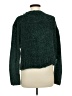 Aqua 100% Polyester Solid Green Pullover Sweater Size M - photo 2