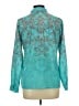 Unbranded 100% Polyester Paisley Teal Long Sleeve Blouse Size M - photo 2