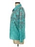 Unbranded 100% Polyester Paisley Teal Long Sleeve Blouse Size M - photo 5