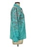 Unbranded 100% Polyester Paisley Teal Long Sleeve Blouse Size M - photo 4