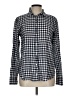 Aqua Checkered-gingham Blue Long Sleeve Button-Down Shirt Size 10 - photo 1