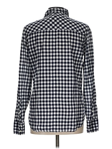 Aqua Long Sleeve Button-Down Shirt (view 2)