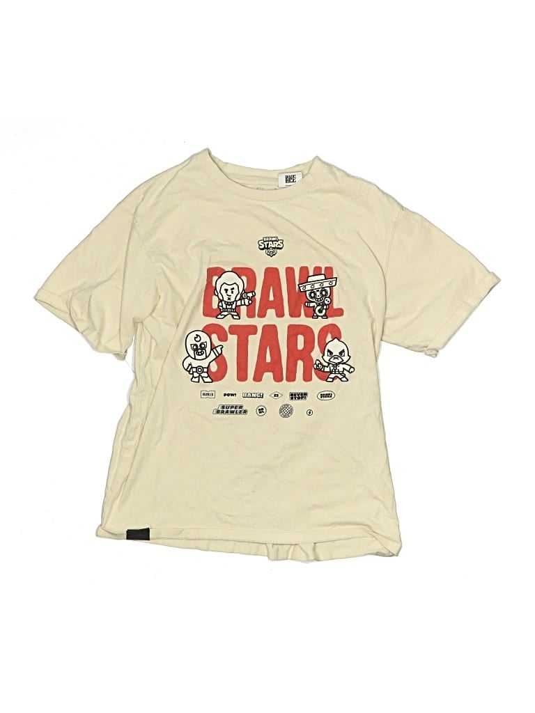Pre-owned Zara Kids' Short Sleeve T-shirt In Tan