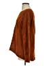 Peace Love World Floral Orange Brown Long Sleeve Blouse Size XS - photo 5