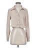 Zara 100% Polyester Tan Long Sleeve Blouse Size S - photo 1
