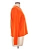Aqua 100% Cashmere Orange Cashmere Pullover Sweater Size L - photo 4