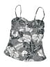 Kona Sol Print Gray Swimsuit Top Size M - photo 1