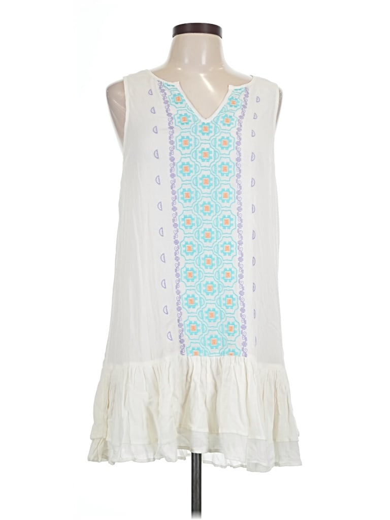 Pre-owned En Creme Casual Dress In White