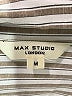 Max Studio Stripes Silver Tan 3/4 Sleeve Blouse Size M - photo 7