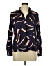 Worthington 100% Polyester Print Purple Long Sleeve Blouse Size L (petite) - photo 1
