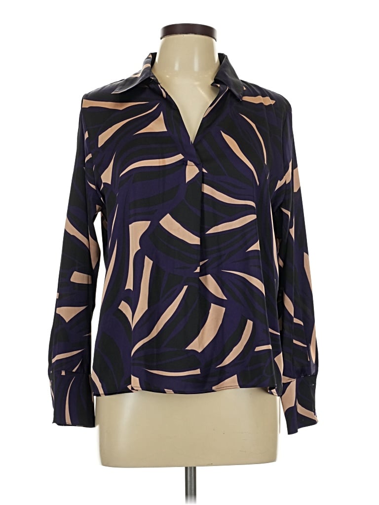 Pre-owned Worthington Long Sleeve Blouse In Purple