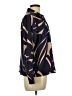 Worthington 100% Polyester Print Purple Long Sleeve Blouse Size L (petite) - photo 4