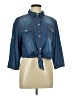 Unbranded Blue 3/4 Sleeve Button-Down Shirt Size L - photo 1