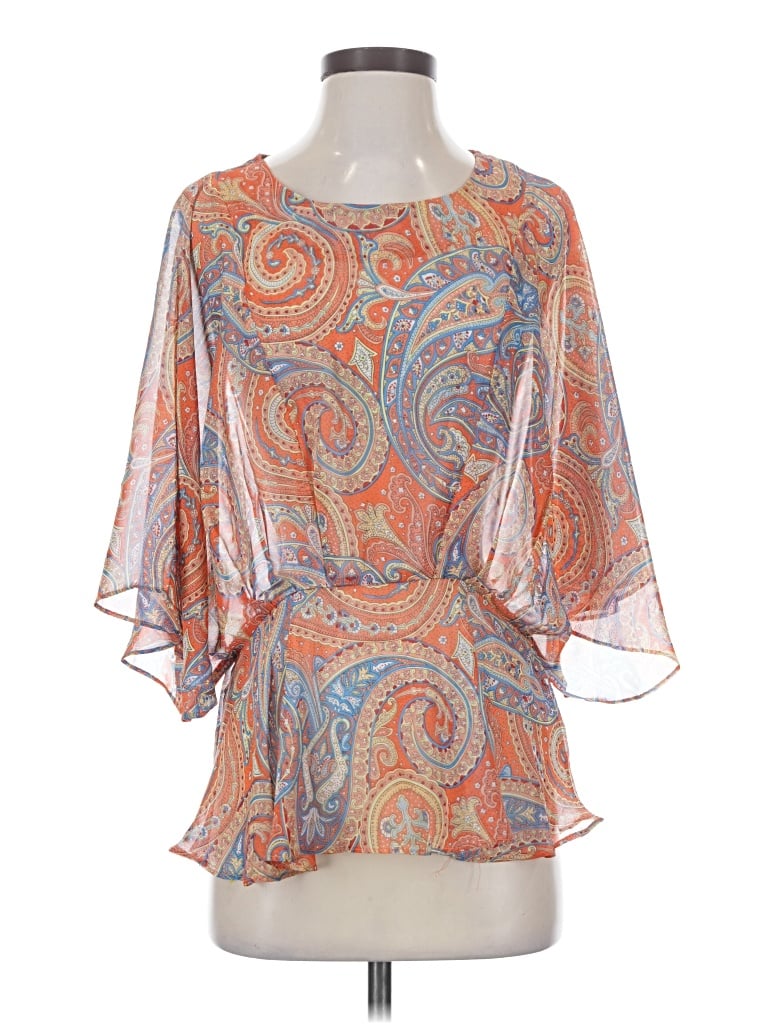 Pre-owned Umgee 3/4 Sleeve T-shirt In Orange