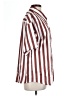 Unbranded Stripes Burgundy Short Sleeve Blouse Size L - photo 4