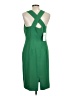Ann Taylor 100% Polyester Solid Green Cocktail Dress Size 12 - photo 2