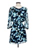 THREE PINK HEARTS 100% Polyester Print Blue Cocktail Dress Size XS - photo 2