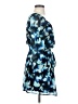 THREE PINK HEARTS 100% Polyester Print Blue Cocktail Dress Size XS - photo 4