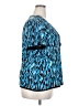 JM Collection Blue Short Sleeve Blouse Size 2X - photo 4