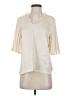 AUW 100% Polyester Ivory Short Sleeve Blouse Size S - photo 1