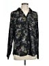 Maurices 100% Polyester Print Black Long Sleeve Blouse Size L - photo 1