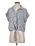 Fate Animal Print Gray Short Sleeve Blouse Size S - photo 1
