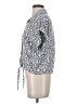 Fate Animal Print Gray Short Sleeve Blouse Size S - photo 5