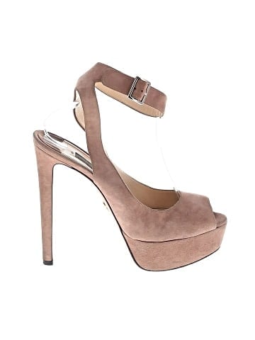 Prada Suede Peep Toe Platform Pumps (view 1)