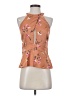 Express 100% Polyester Orange Sleeveless Blouse Size S - photo 1