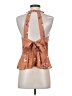 Express 100% Polyester Orange Sleeveless Blouse Size S - photo 2