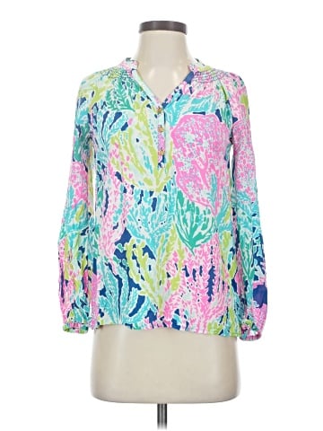 Lilly Pulitzer 3/4 Sleeve Silk Top (view 1)