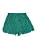 Shein 100% Polyester Metallic Green Shorts Size 8 - 10 - photo 2