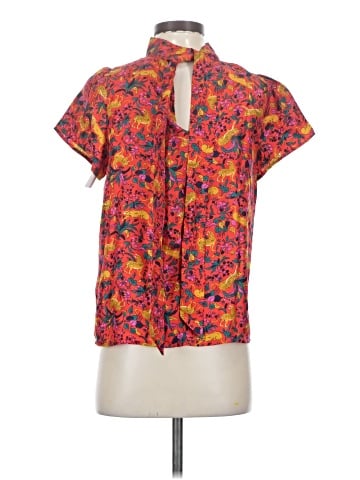 J.Crew Collection Short Sleeve Silk Top (view 2)