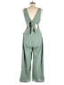 Entro 100% Polyester Solid Green Jumpsuit Size M - photo 2