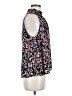 Allison Joy 100% Polyester Floral Black Sleeveless Blouse Size M - photo 4