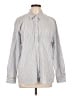 Universal Thread 100% Cotton Stripes Gray Blue Long Sleeve Button-Down Shirt Size L - photo 1