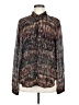 Bella Dahl 100% Rayon Tweed Black Long Sleeve Blouse Size M - photo 1