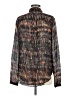 Bella Dahl 100% Rayon Tweed Black Long Sleeve Blouse Size M - photo 2